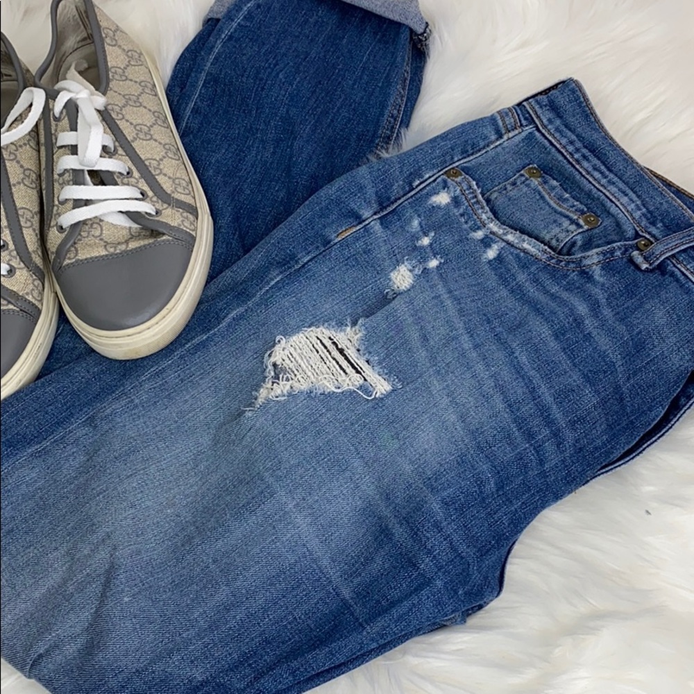 Rag & Bone Distressed Boyfriend Jeans